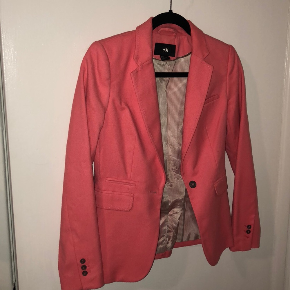Coral pink blazer